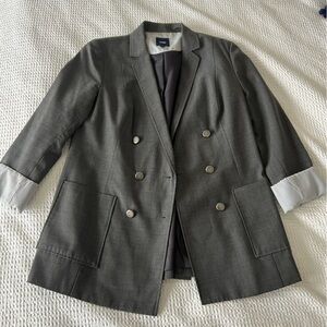 Vintage Gap Boyfriend Oversize Gray Blazer